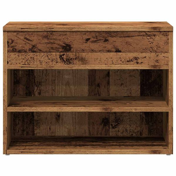 vidaXL Shoe Bench Old Wood 60x30x45 cm Engineered Wood