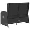 vidaXL Garden Bench Black Poly Rattan