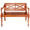 vidaXL Batavia Bench 98 cm Solid Mahogany Wood Dark Brown