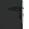 vidaXL Garden Gate with Lock Black 85 x 100 cm Powder-coated steel