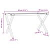 vidaXL Coffee Table Legs X-Frame 80x40x43 cm Steel