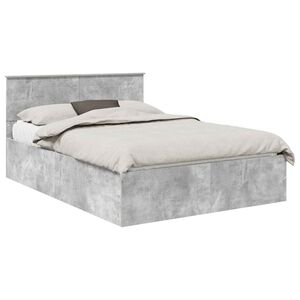 vidaXL Bed Frame Concrete Grey 150 x 200 cm Engineered Wood