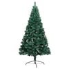 vidaXL Artificial Half Pre-lit Christmas Tree with Ball Set Green 240 cm