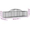 vidaXL Arched Gabion Baskets 50 pcs 200x50x40/60 cm Galvanised Iron