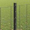 vidaXL Fence with Post Grey 1.2 x 10 m Steel and PVC