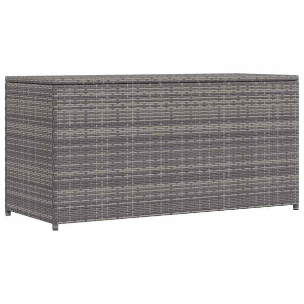 vidaXL Garden Storage Box Grey 120x50x60 cm Poly Rattan