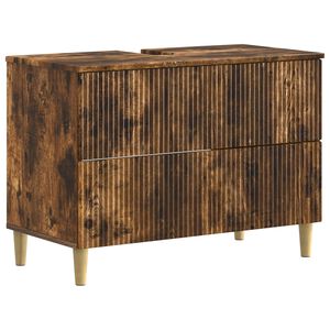 vidaXL Bathroom Sink Cabinet ARNHEM Smoked Oak 82 x 41x 59 cm