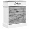 vidaXL Shoe Cabinet | Grey | Paulownia wood | 50x28x58 cm | Tiltable