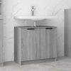 vidaXL Bathroom Cabinet Grey Sonoma 64.5x33.5x59 cm Engineered Wood