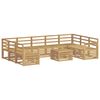 vidaXL Outdoor Sofa Set 10 pcs White 59 x 59 x 37 cm Solid Acacia Wood
