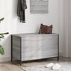 vidaXL Storage Bench Grey Sonoma 80x42.5x50 cm Engineered Wood