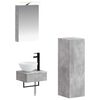 vidaXL Bathroom Cabinet Set 4 pcs Concrete Grey 40 x 10.5 x 60.5 cm