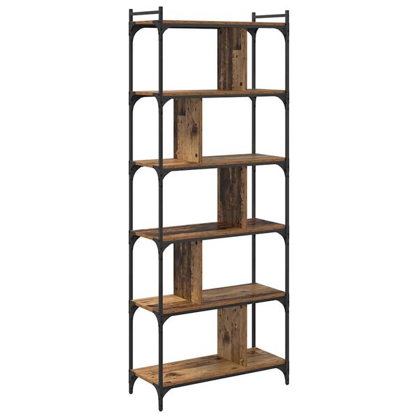 vidaXL Bookcase Old wood 76 x 32 x 192 cm Engineered wood