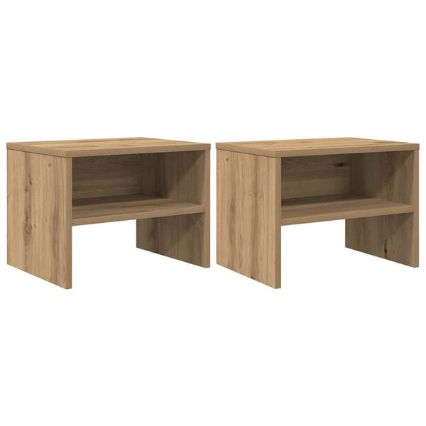 vidaXL Bedside Cabinet 2 pcs Artisan oak 40 x 40 x 30 cm