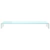 vidaXL TV Stand/Monitor Riser Glass Green 120x30x13 cm