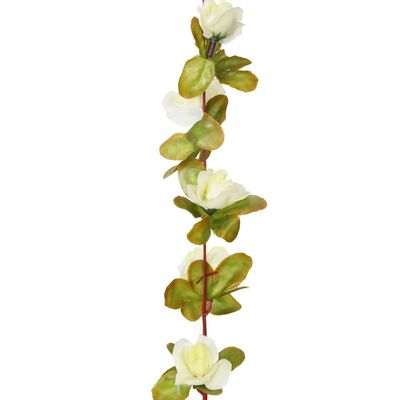 vidaXL Artificial Flower Garlands 6 pcs White 250 cm