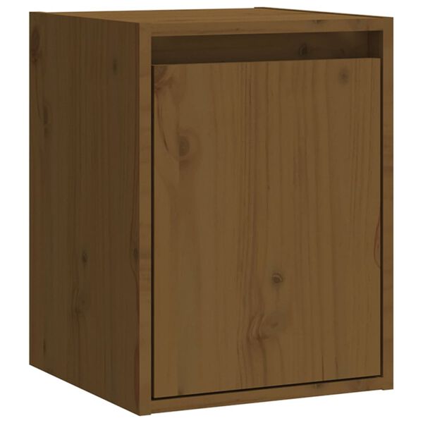 vidaXL Wall Cabinet Honey Brown 30x30x40 cm Solid Wood Pine
