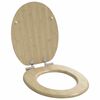 vidaXL Toilet Seat 2 pcs Light Bamboo Color 44 x 38 cm MDF board