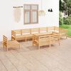 vidaXL 9 Piece Garden Lounge Set Solid Wood Pine