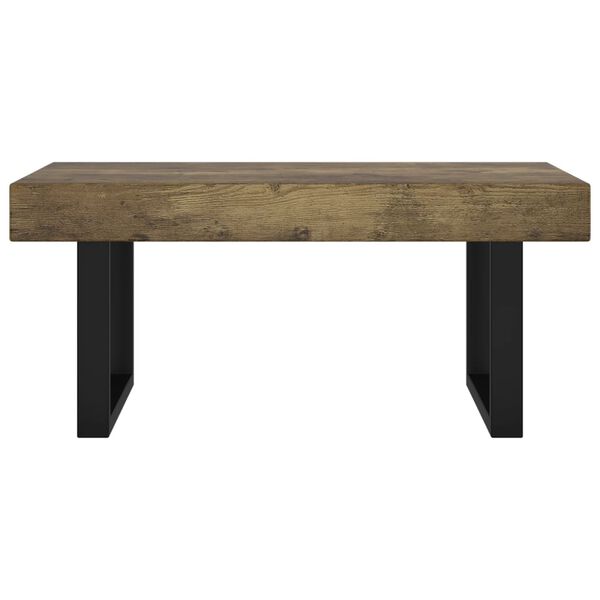 vidaXL Coffee Table Dark Brown and Black 90x45x40 cm MDF and Iron