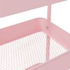 vidaXL Storage Trolley 3-Tier Pink 42x41.5x77 cm Steel