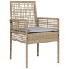 vidaXL Garden Dining Set 3 pcs Beige Poly Rattan