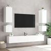 vidaXL TV Wall Cabinets with LED Lights 2 pcs White 40.5x35x40 cm