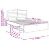 vidaXL Bed Frame with Drawer Sonoma Oak 140 x 200 cm Engineer Wood