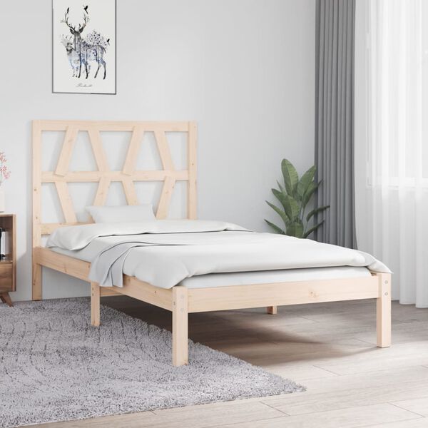 vidaXL Bed Frame without Mattress Solid Wood Small Single