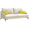 vidaXL Sofa Pillows 2 pcs Light Yellow 50 x 30 cm Fabric