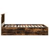 vidaXL Bed Frame Smoked Oak 120 x 200 cm Engineered Wood