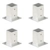 vidaXL Post Anchors 4 pcs Galvanised Metal 81 mm