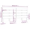 vidaXL Headboard 200x3x80 cm Solid Wood Pine