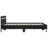 vidaXL Bed Frame without Mattress Black 180x200 cm Super King