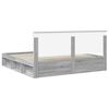 vidaXL Bed Frame Grey Sonoma 200 x 200 cm Solid Pine Wood