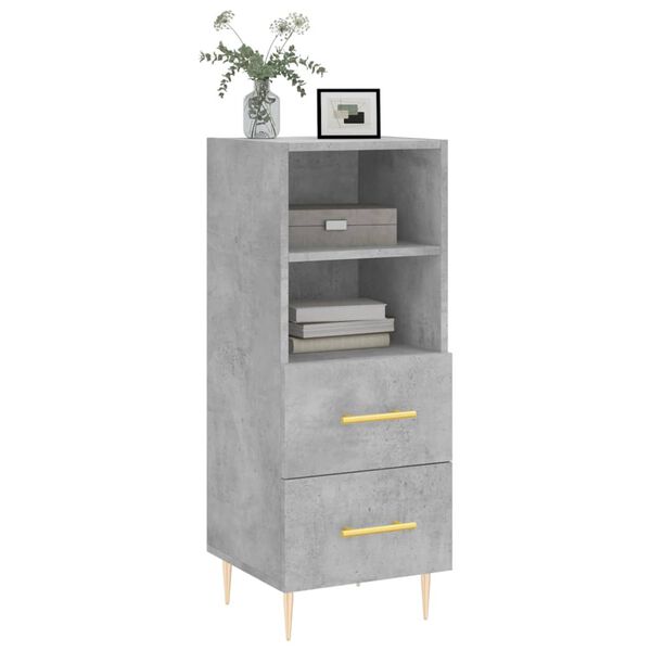 vidaXL Sideboard Concrete Grey 34.5x34x90 cm Engineered Wood