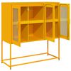 vidaXL Sideboard Mustard Yellow 100.5x39x107 cm Cold-rolled Steel
