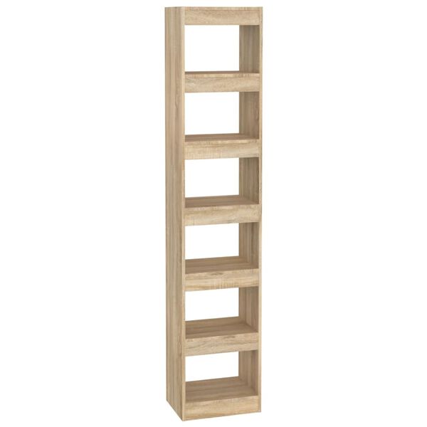 vidaXL Book Cabinet/Room Divider Sonoma Oak 40x30x198 cm