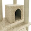 vidaXL Cat Tree with Sisal Scratching Posts Cream 155 cm