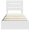 vidaXL Storage Bed with Headboard White 90 x 200 cm Engineered Wood