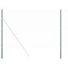 vidaXL Fence Post 2 pcs Green Powder-coated steel