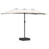 vidaXL Garden Parasol Sand 385 x 209 x 244 cm Polyester and Steel