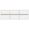 vidaXL TV Wall Cabinet with LED Lights White 130x31x45 cm