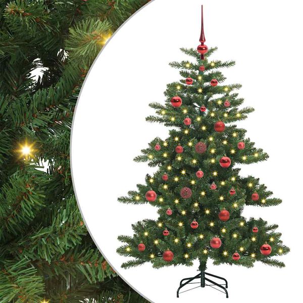 vidaXL Artificial Hinged Christmas Tree Green 150 cm PVC and Steel