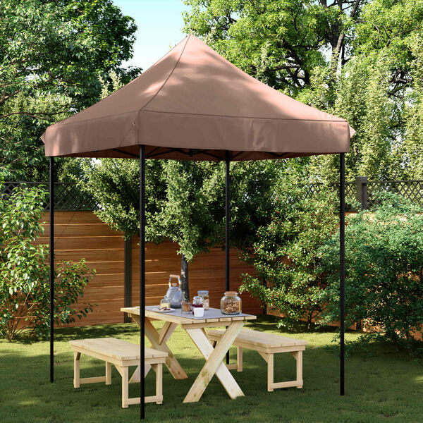 vidaXL Party Tent Folding Brown 200 x 200 x 306 cm Oxford Fabric