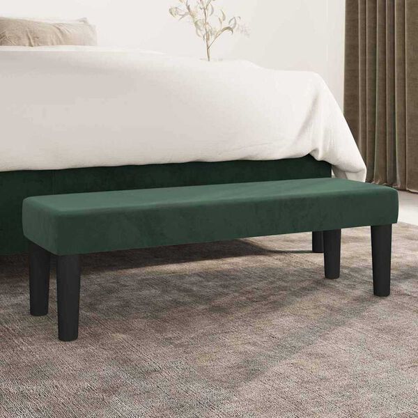 vidaXL Bench Dark Green 100 x 30 x 30 cm Velvet