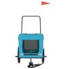 vidaXL Pet Bike Trailer Blue and Black Oxford Fabric and Iron