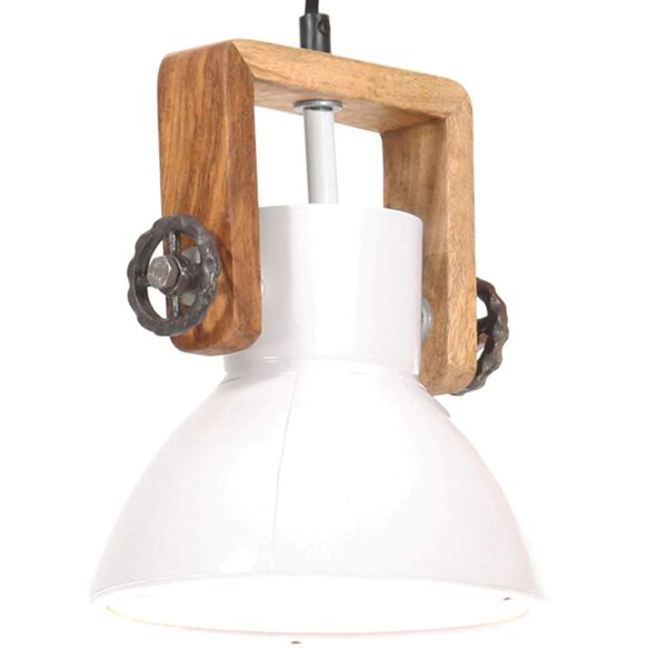 vidaXL Industrial Hanging Lamp 25 W White Round 19 cm E27