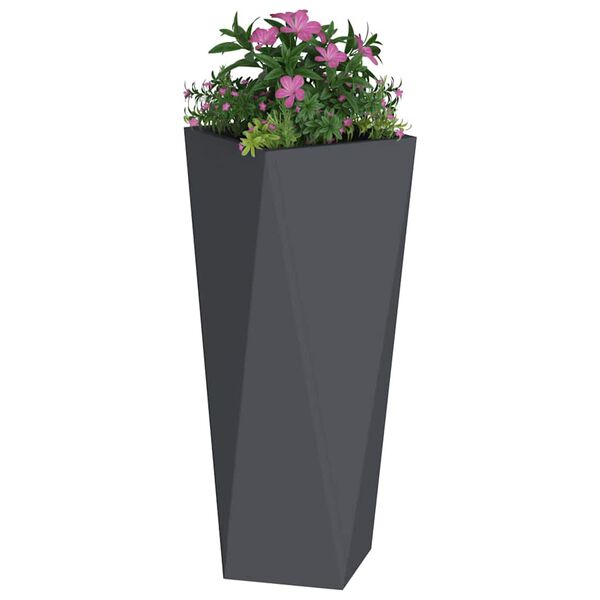 vidaXL Planter Anthracite 30 x 30 x 75 cm Steel