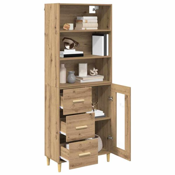 vidaXL Highboard Artisan Oak 69.5 x 34 x 180 cm Engineered Wood